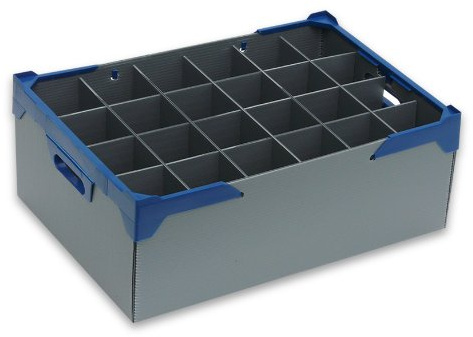 Glassware Storage Boxes, Glassjacks - 24 Cells for Glass or Item Max Width 81mm, Glass or Item Max Height 140mm.