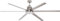 Craftmade MND72BNK6 Mondo 72 Inch Large Industrial Outdoor Patio Ceiling Fan with Remote & Wall Control, 6 Metal Blade, Aluminum
