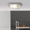 Lightbox Industrial Deckenlampe - Wand- und Deckenleuchte im Vintage Look - rustikale Bootsleuchte mit Glasscheibe - Metall/Glas Grau/Beton - 21cm Durchmesser