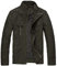 Wantdo Homme Veste en Coton Coupe-Vent Blouson d'Extérieur Décontractée Manteau Classique Elégant Veste Militaire Manteau Randonnée Automne Vert Militaire XL
