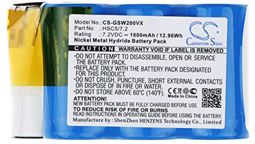 CS-GSW200VX Akku 1800mAh Kompatibel mit [Gtech] SW01, SW02, SW04, SW04 Floor Sweeper, SW10, SW20 Ersetzt 2-01-033, AS-193CRN, AS-193E9B, HSC5/7.2, SW04-NB