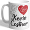 I Love Mugs - I Love Kevin Costner (Heart Design) - Mug, Ceramic, 11fl.oz.