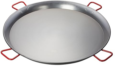 Winco CSPP-35, 35-1/2 Paella Pan, Polished Carbon Steel Spanish Mediterranean Food
