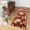 TAPISO Atlas Teppich Läufer Meterware Flur Kurzflor Küche Wohnzimmer Floral Vierecke Meliert Braun Beige Schlafzimmer ÖKOTEX 60 x 120 cm