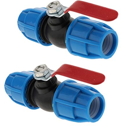 2x Pe Kunststoffventil Gerader Ventilstahlkern 25mm Stahlkern