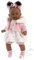 Llorens Puppe Diara mit schwarzen Haaren und braunen Augen, Fashion Doll mit weichem Körper, inkl. trendigem Outfit, 38cm