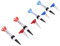 Tee Set, 4 Stück Flexible Magnetisch Tees Set Tees Kunststoff Hitting Trainingsgerät Praxis Zubehör