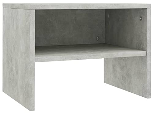 vidaXL Table de Chevet, Armoire de Lit, Table de Nuit, Meuble de Chambre à Coucher Maison Intérieur, Moderne, Gris Béton Bois d’Ingénierie