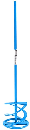 Toolty Italian Mixing Paddle 80 x 400 x 7mm - HEX - Painted Mixer, Whisk, Stirrer - Positive 2-Blade - for Plaster, Gypsum, Adheives, Concrete, Cement, Glue, Paint, DIY - TLTY-1010