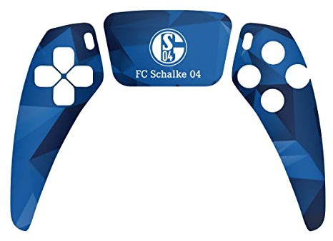 DeinDesign Skin kompatibel mit Sony Playstation 5 Controller PS5 Folie Sticker Muster Bundesliga FC Schalke 04