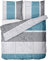 LINKHOFF Biber Bettwäsche 135x200 - Weiche Bettwäsche Petrol Grau - Bettwäsche Petrol Baumwolle - Bettwäsche kariert Kissenbezug & Bettbezug
