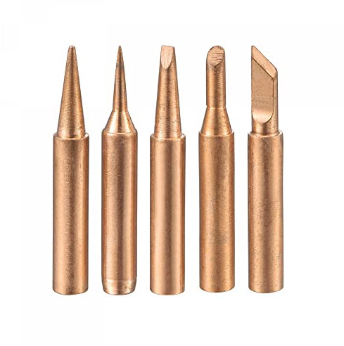 sourcing map Lead-Free Soldering Iron Tip I+B+K+3C+2.4D Series 4mmx41mm Replacements for Soldering Station 5Pcs