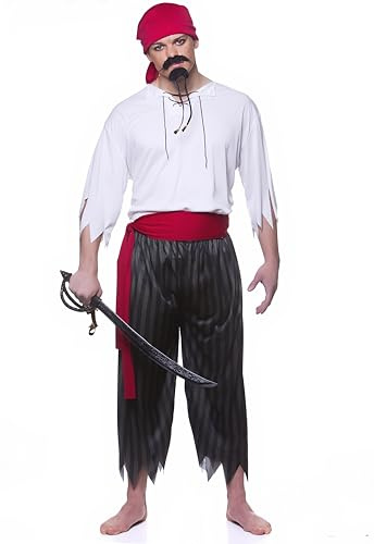 Wicked Costumes Mens Pirate Shipmate Fancy Dress Costume