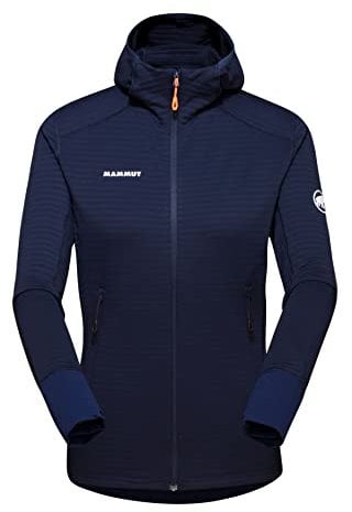 Mammut Taiss Light ML Hooded Jacket Women | Midlayer Fleecejacke für Damen mit Kapuze | Marine, XS