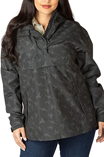 Rydale Ladies Waterproof Smock Jacket Women’s Overhead Lightweight Smocks 5 Colours (Multi Duck Grey, 14)