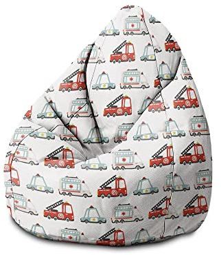 DreamRoots Sitzsack mit Füllung - Bodenkissen für Kinder 70 x 70 x 105 cm - Bean Bag Bubibag - Sitzkissen für den Boden