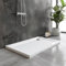 Go Bathrooms Rectangle Shower Tray 1600 x 700mm White Stone Resin Acrylic Capped 40mm Low Profile