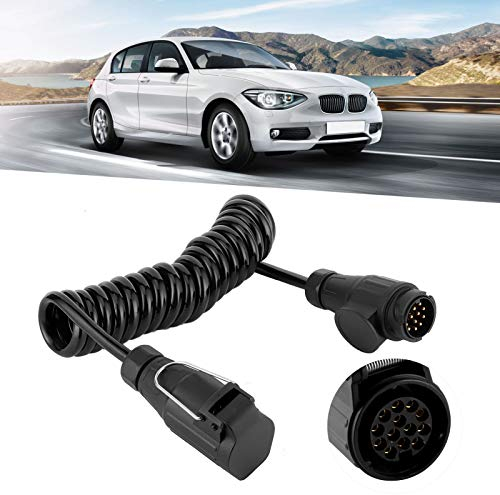 Anhänger-Verlängerungskabel, Anhängerkabel, Anhängerkabelverlängerung, 13-polig auf 13-poliges Adapterkabel, Anhängerstecker, Verlängerungsfederkabel für Auto, Wohnwagen, Wohnmobil