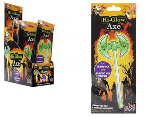 Ditzy Doll GLOW AXE ASSORTED SINGLE - Halloween Glow In The Dark Sticks Fancy Dress Costume Bright