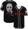 fat mummy Horror-Baseballtrikot für Männer und Frauen, Halloween-Kostüme, Halloween-Film-Shirts, Baseball, Geschenke für Horror-Liebhaber, Schwarz-Weiß, 3X-Groß