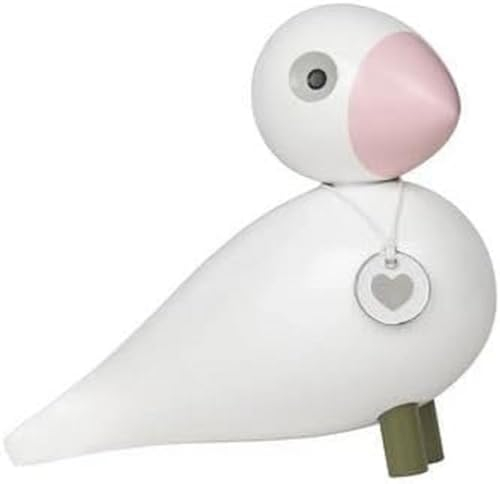 Kay Bojesen - Singvogel Love aus Buchenholz, weiß/rosa, 39351