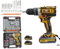 Cordless Drill, 21V Electric Hammer Drill Screwdriver Kit with 25+1 Torque, 2 Speed with 2 Batteries 2.0Ah, Combi for Home and Garden DIY Project (Yellow)