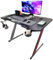 Homall 80 x 52 cm Scrivania Gaming Ergonomica, Tavolo con Piano del Tavolo in Fibra di Carbonio, Tavolo Gaming con Ganci per Cuffie, Nero