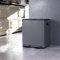 CHARLES BENTLEY Kitchen Bin, 30 Litre, Double Compartment, Grey, Kitchen Bin, Rubbish Bin, Waste Bin, Pedal Bin, Double Bin, Recycling Bins for Kitchen, Pedal Function, Soft Close Lid (47.5x41x38.5cm)