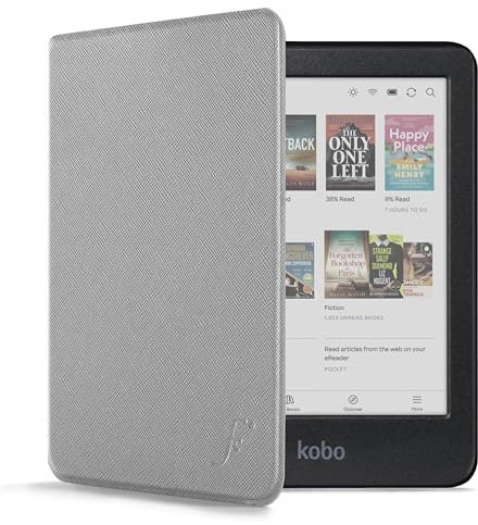 Forefront Cases Custodia per Kobo Clara Colour e Kobo Clara BW (Modello: 2024) - Custodia Protettiva Magnetica - Smart Auto Sveglia Sonno Funzione - Sottile, Leggero Cover - Grigio