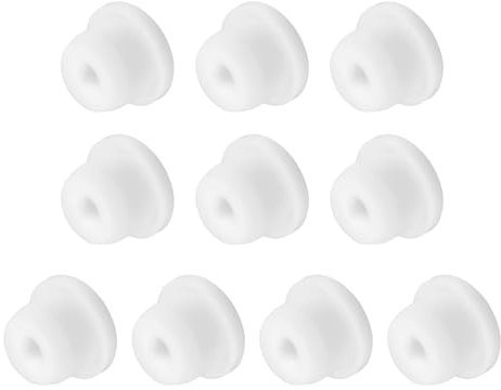 sourcing map 10 PCS Silicone Stopper Replacement Plug for Salt Shakers, 3/5in(15.5mm) Reusable Salt Shakers Hollow Stopper Sealing Plug for Flower Pot Pipe Bottle, White