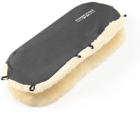 Hofbrucker Handwärmer/echter Lammfell Muff Kinderwagen, Buggy, Sportwagen, Radanhänger/warme Handschuhe, Funktionshandmuff wasserabweisend, windabweisend