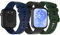 Bigqin 3 Pièces Bracelets Compatibles avec Huawei Watch Fit 3/Fit 4/Fit 4 Pro Strap Sport Band 5.5-8.7 Bracelets de Remplacement pour montres connectées Huawei Watch Fit 3,Noir,Bleu,Vert foncé