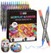 LET'S RESIN 36 rotuladores de pintura acrílica, marcadores de doble punta fina y pincel, fuerte cobertura, bolígrafos de colores brillantes para rocas, lienzo, madera, vidrio, tela, plástico