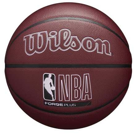 WILSON NBA Forge Plus Basketball für drinnen und draußen, Kastanienbraun, Größe 15,2–72,4 cm