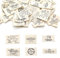 LIANCHEN 60 Pcs Handmade Label Zum Annähen Sprüche 6 Größen Stofflabel Groß Label Personalisiert zum Annähen Etykieta Tekstylna Handmade für Nähen, Kunsthandwerk, Stricken(Beige)