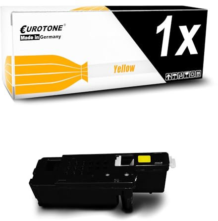 Eurotone Toner kompatibel für Dell E525w ersetzt 593-BBJW MWR7R 593BBLV Gelb Yellow OfficePro Edition
