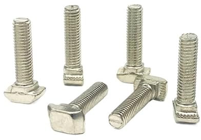 T-Kopf-Schrauben,Hammerkopf-Schrauben, 2020 3030 4040 4545 Serie M3 M4 M5 M6 M8 * 10/12/16/20/25mm Hammer Kopf T Bolzen for Aluminium Profil T-nut 10 stücke(4545 M8x30)