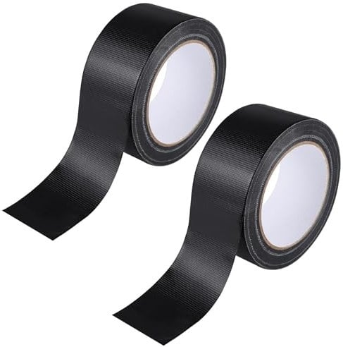 Tokaneit 2 Rollen Panzertape Extra Stark, 30mm x 50m Panzertape Schwarz, Panzertape Wasserfest, Panzerband, Extra Starkes Klebeband, Power Duct Tape zum Abdichten, Reparieren und Mehr