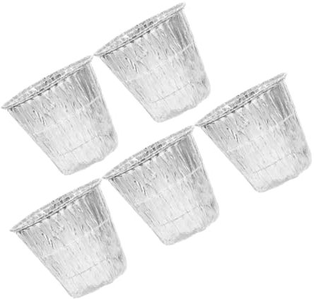 ibasenice 5 Piezas Aluminio Desechable Revestimiento Desechable para Parrilla Bandeja para Parrilla para Barbacoa Camping Uso Al Aire
