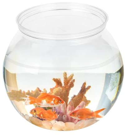 Kugelaquarium Kunststoff, Goldfischglas Klar, 26x26x22.5 cm Klarsichtbehälter Für Aquarien, Anti-Drop-goldfischglas Klaress Terrarienglas Schüsselvase, Leicht Zu Reinigen, Wohnungsdekoration