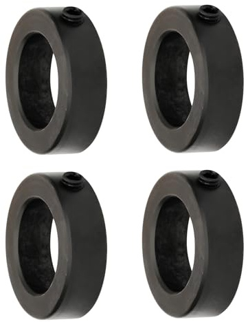 TONAUP Stellringe 20mm, 4 Stück Stellring Achse, Schwarz Achskappen Schubkarrenrad mit Welle für Sackkarren Reifen Bollerwagen