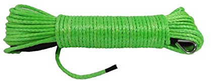 Kit cavo per verricello sintetico 4mm * 20m Verde Corda sintetica verde, linea dell'argano ATV Corda UHMWPE