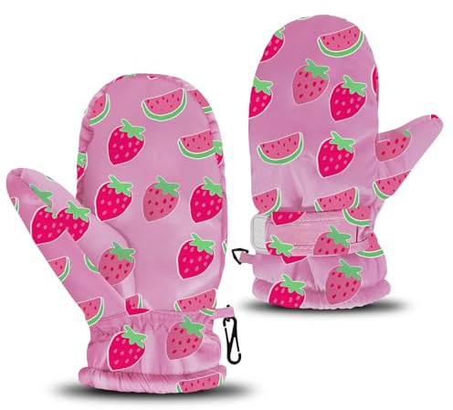 Bopertrove Handschuhe Baby 6-12-18 Monate, Fäustlinge Kinder Baby, Fleece Handschuhe Kleinkinder 1-2-3 Jahre, Handschuhe Kleinkind Wasserdicht, für Junge Mädchen Winter (Rosa, S)
