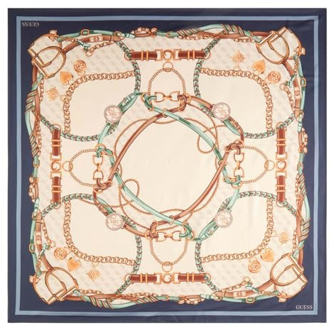 GUESS Tuch Kefiah 120x120 Blue dunkelblau