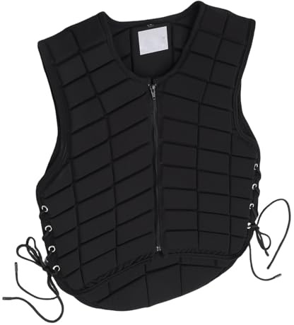 Tomotato Gilet equestre per Adulti, Gilet Protettivo per Equitazione con Imbottitura estesa, Protezione per Il Corpo con Chiusura a Zip con Lacci Laterali Regolabili per Uomini e Donne (l)