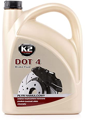K2 DOT 4 Bremsflüssigkeit, vollsynthetisch, mischbar mit DOT 3 und DOT 4 Klasse, 5kg (ca 5l)