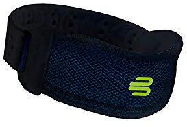 Bauerfeind, 1 Cinghia per il ginocchio Unisex, Indossabile a destra e sinistra, Per sport con la palla e atletica leggera, Riduzione della pressione, Anello di silicone, Taglia L, Nero, 11449421170013