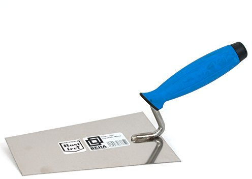 Kellen Trapezkelle Putzkelle Maurerkelle mit ergonomischen Soft-Griff rostfrei, Länge 160mm für Putz, Fliesen, Spachtel, Beton und Maurerarbeiten