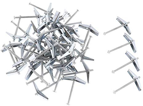 OTOTEC 50 pezzi di ancoraggio a molla a testa tonda M4 a molla, kit assortimento di dadi ad ala per appendere oggetti