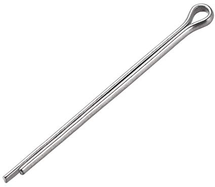 sourcing map 15Stk.Geteilter Splint 3mm x 50mm 304 Edelstahl 2 Zinken Schlüssel Silber